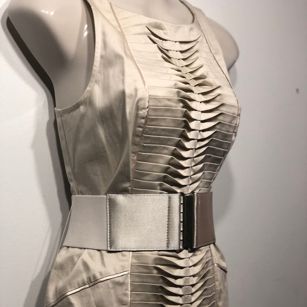 Unique details belted dress